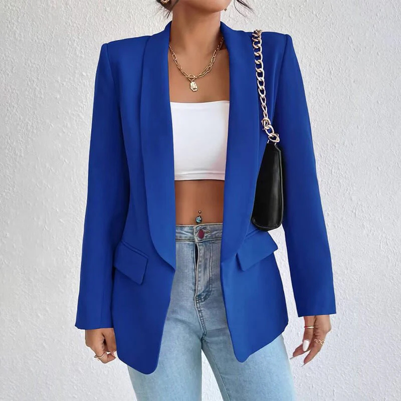Damen Blazer | gerade Form mit langen Ärmeln und schlichter Front