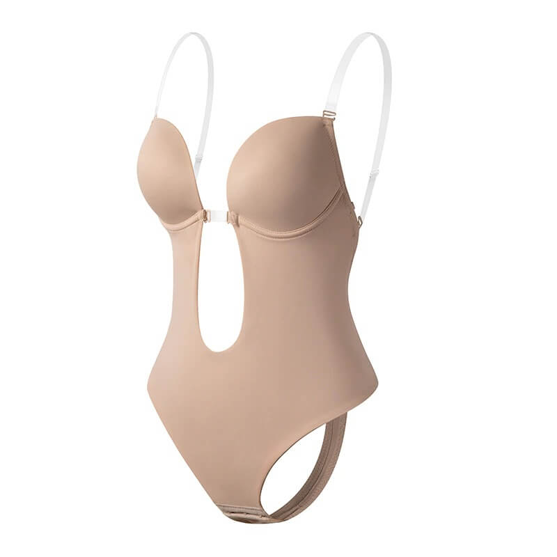 Damen Body Shaper | trägerlos mit tiefem V-Ausschnitt offen