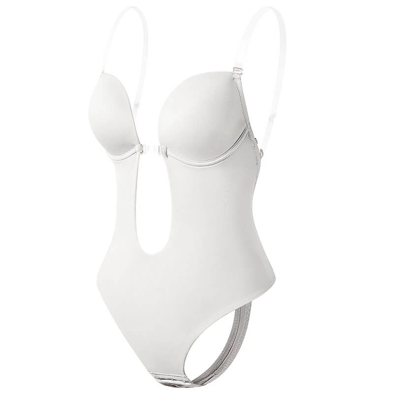 Damen Body Shaper | trägerlos mit tiefem V-Ausschnitt offen