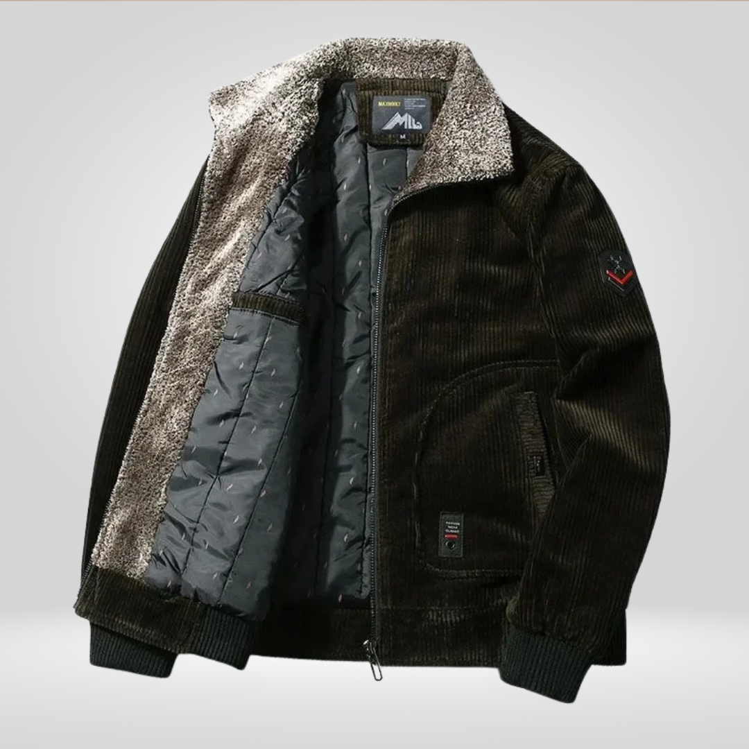 Jacke Herren | Hoher Kragen mit gerader Linienführung