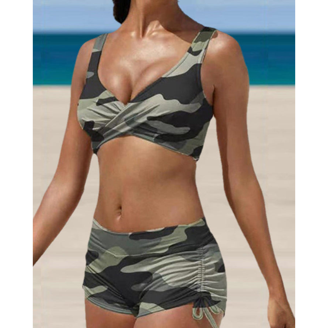 Damen Bikini | Zweiteilig mit Trägeroberteil und kurzer Hosenform