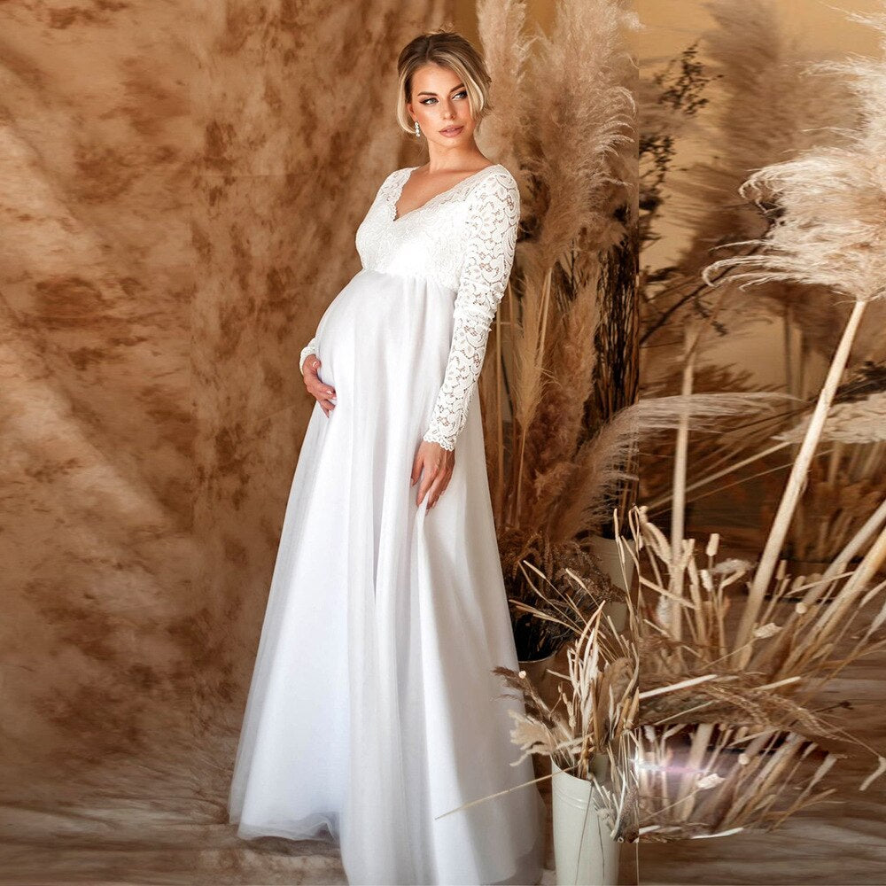 Kleid Damen | V-Ausschnitt mit Spitzenoberteil