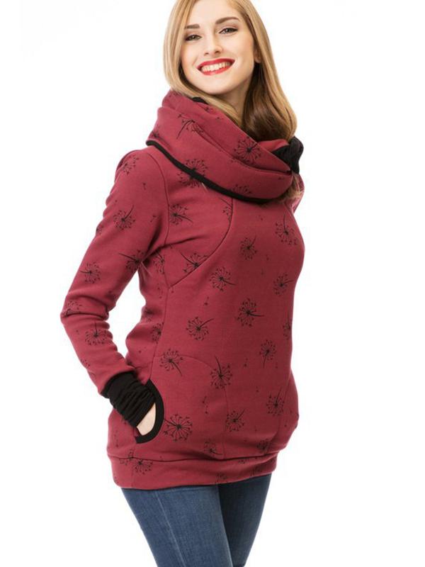 Stilloberteil Damen | Punktmuster mit Fronttasche
