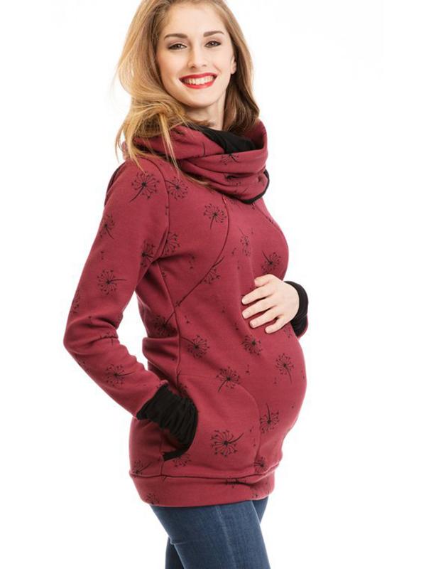 Stilloberteil Damen | Punktmuster mit Fronttasche