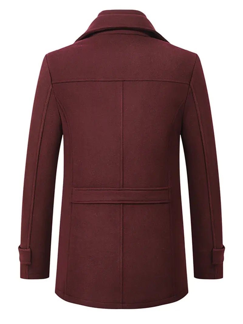 Herren Jacke | Knopfleiste mit Reißverschluss und Stehkragen