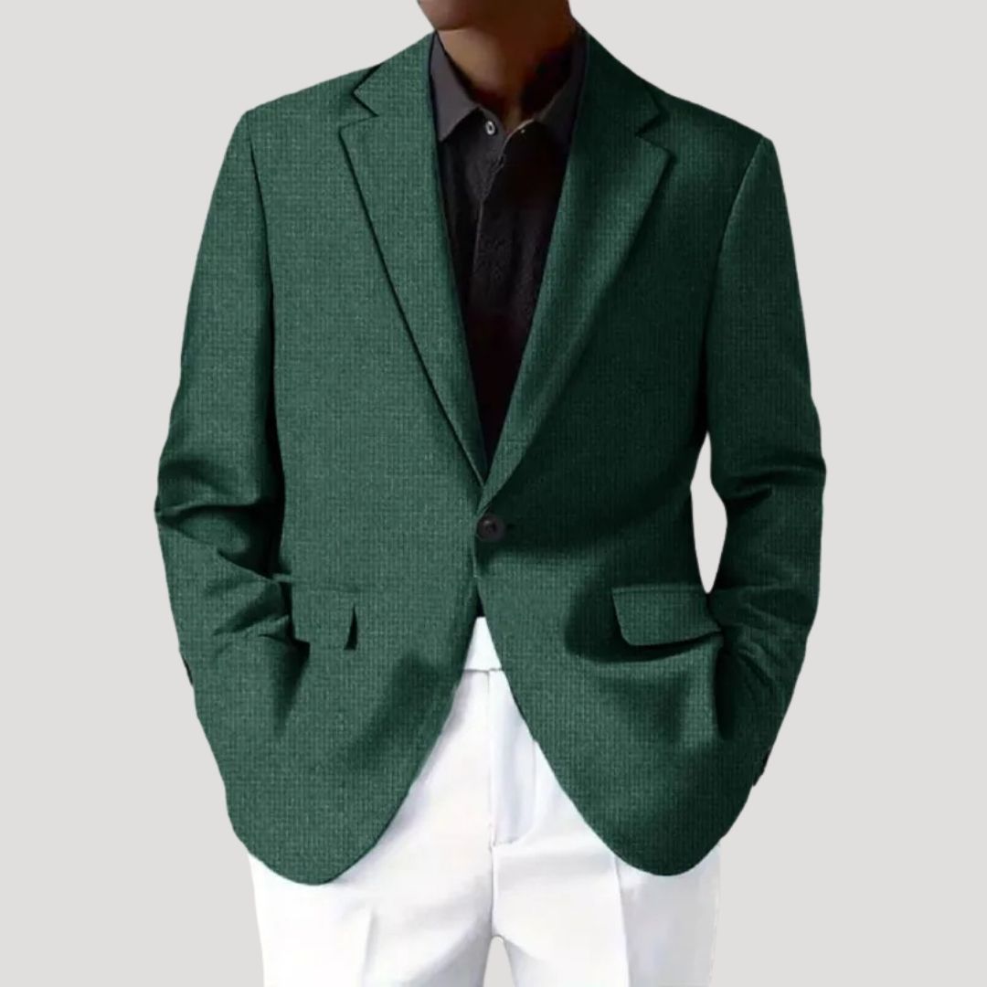 Herren Blazer | Strukturierter Schnitt mit Revers und Frontknopf