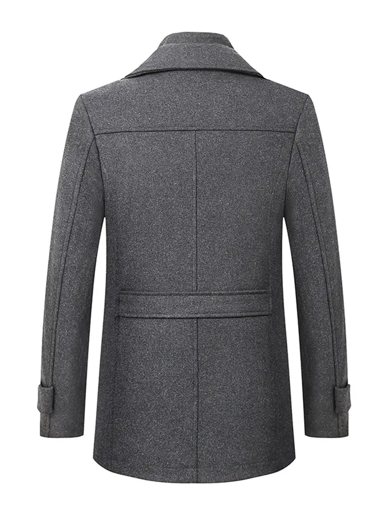 Herren Jacke | Knopfleiste mit Reißverschluss und Stehkragen