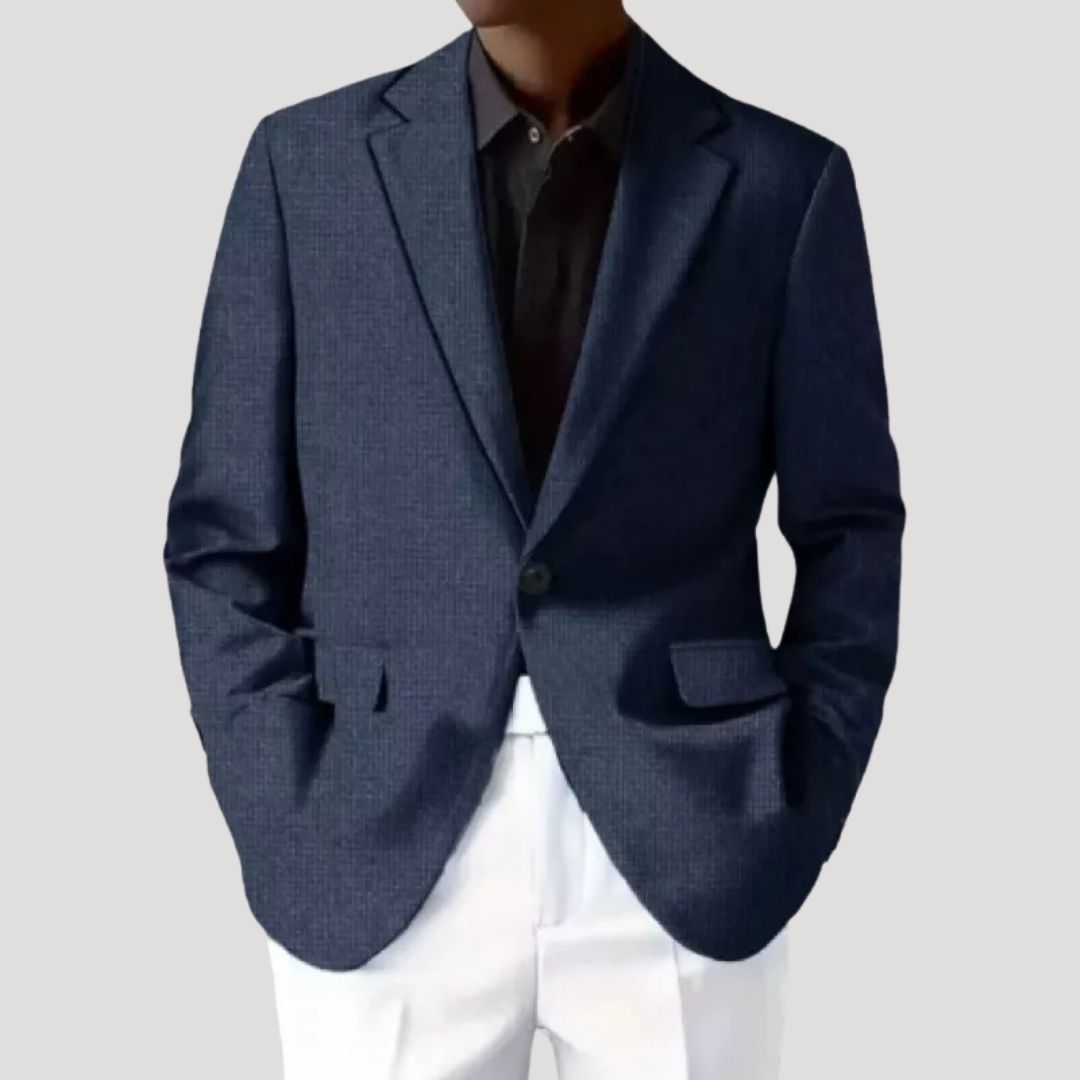Herren Blazer | Strukturierter Schnitt mit Revers und Frontknopf