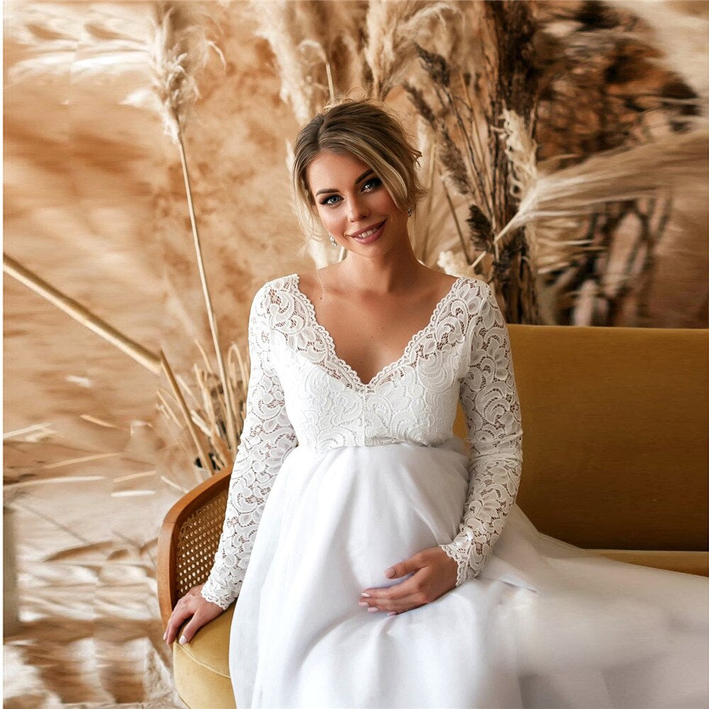 Kleid Damen | V-Ausschnitt mit Spitzenoberteil