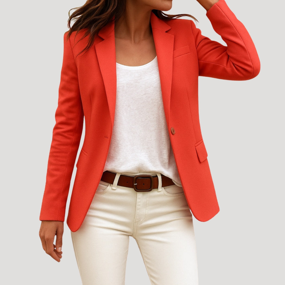Damen Blazer | taillierter Schnitt mit Knopfverschluss und Revers
