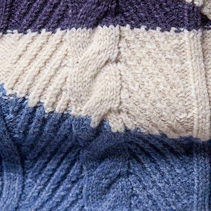 Herren Pullover | runder Ausschnitt mit Strickstruktur