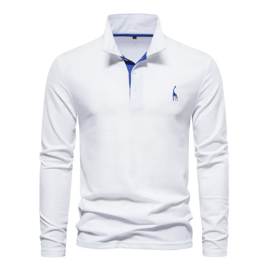 Herren Poloshirt | Langärmelige Ausführung mit Kragen und Knopfleiste