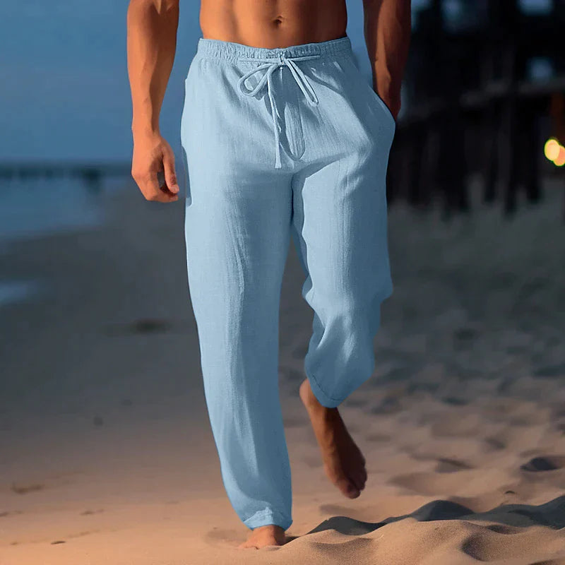 Hose Herren | Lange Hose mit Kordelzugbund und Seitentaschen