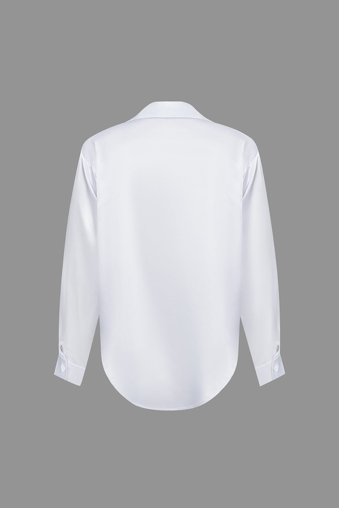 Damen Bluse | Langarm mit Kragen und Frontbindung