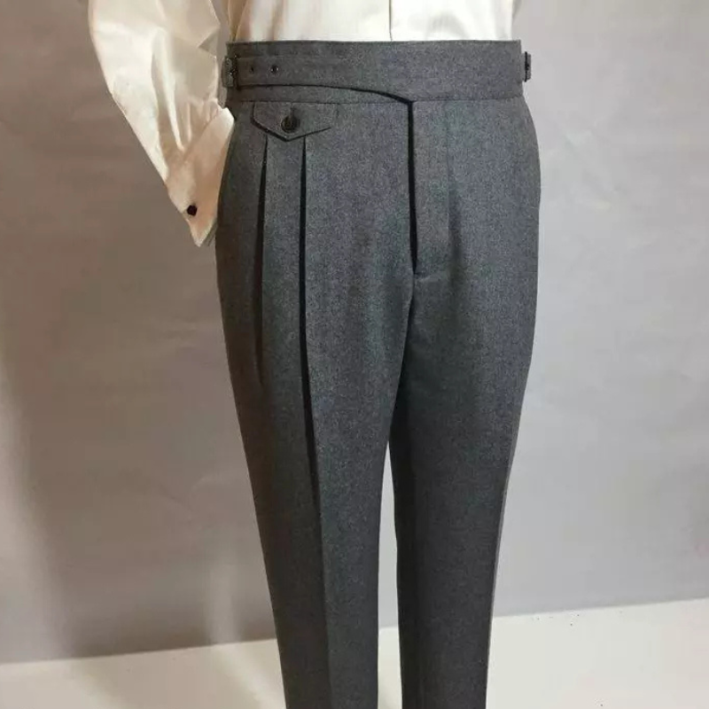 Hose Herren | Hohe Taille mit Bundlaschen