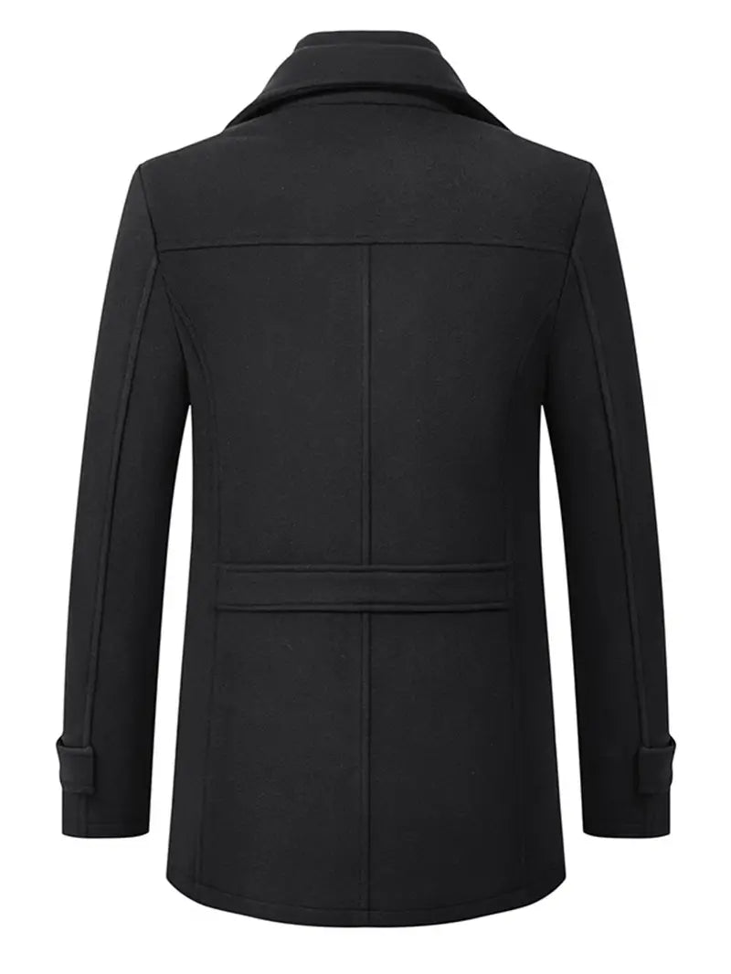 Herren Jacke | Knopfleiste mit Reißverschluss und Stehkragen
