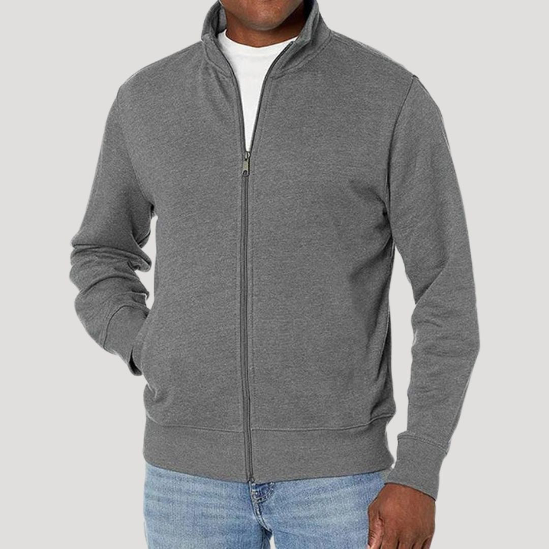 Herren Freizeitjacke | Stehkragen mit durchgehendem Reißverschluss