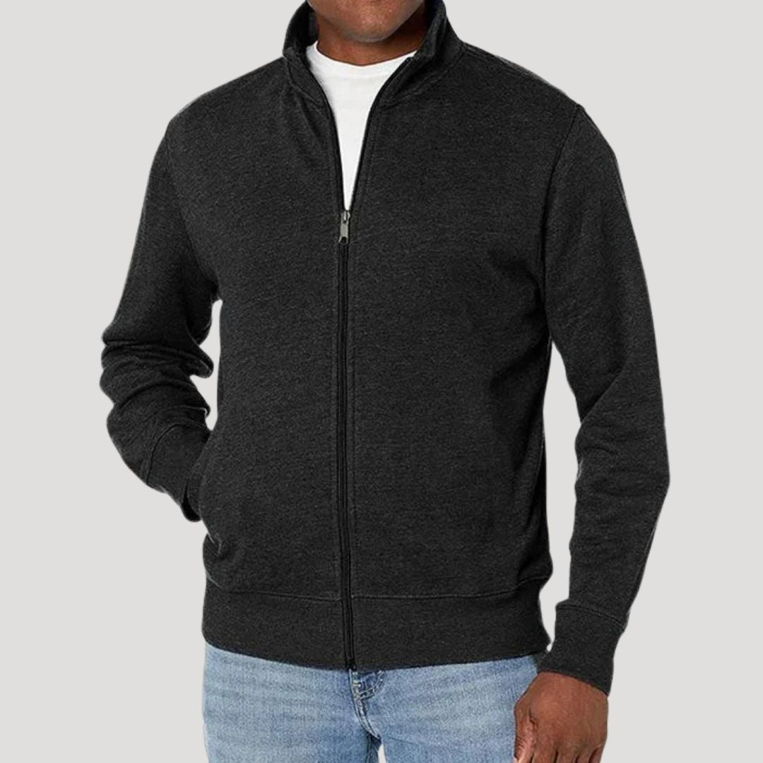 Herren Freizeitjacke | Stehkragen mit durchgehendem Reißverschluss