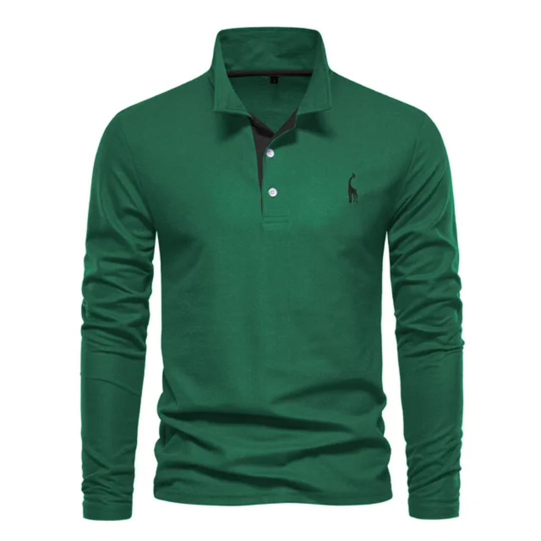 Herren Poloshirt | Langärmelige Ausführung mit Kragen und Knopfleiste