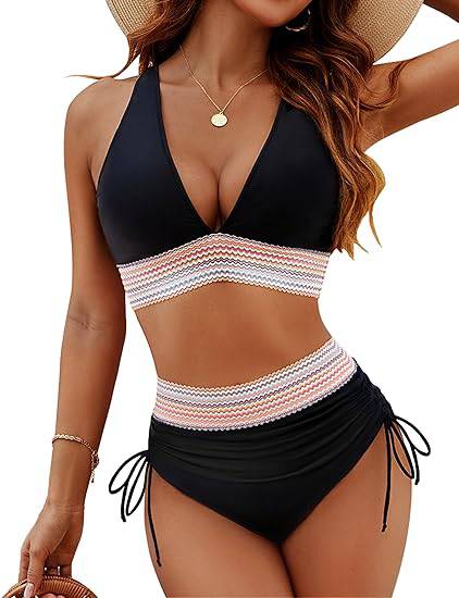 Damen Bikini | Zweiteilig mit hoher Taille und Halteform