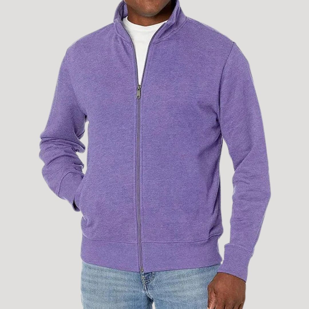 Herren Jacke | durchgehender Reißverschluss mit Stehkragen und Taschen