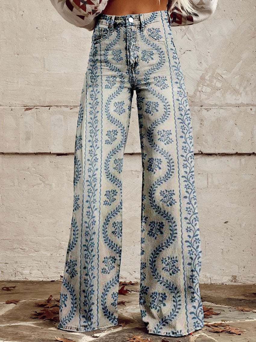 Damen Baggy-Jeans | Lässig geschnittene lange Hose