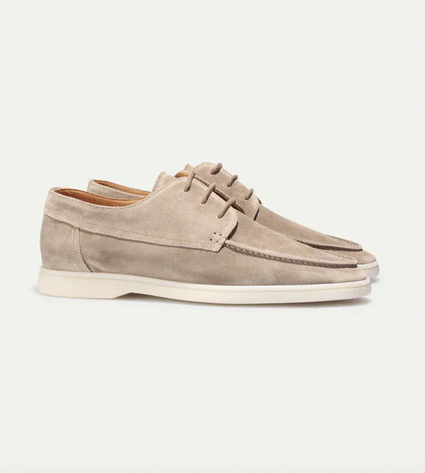 Loafer Herren | Schlupfschuh mit Nahtstruktur und flacher Sohlenform