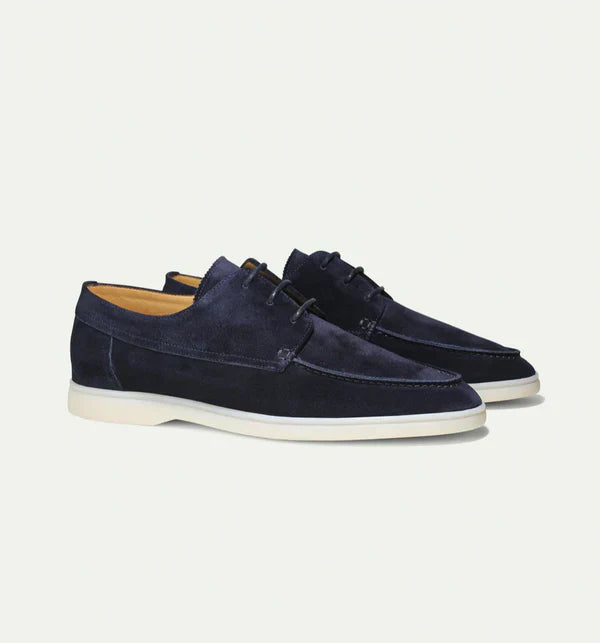 Loafer Herren | Schlupfschuh mit Nahtstruktur und flacher Sohlenform