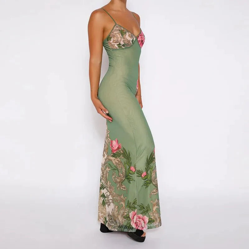Kleid Damen | Schmale Träger mit langem Schnitt und enger Form