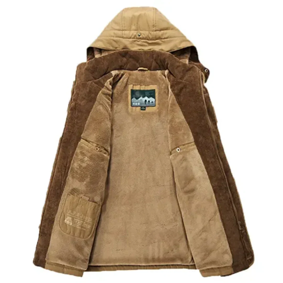 Herren Winterjacke | Kapuze mit durchgehender Front