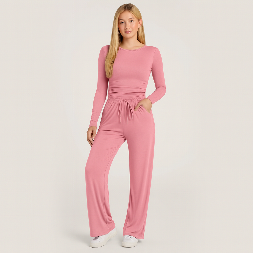 Damen Freizeit-Set | Zweiteiliges Oberteil und Hose