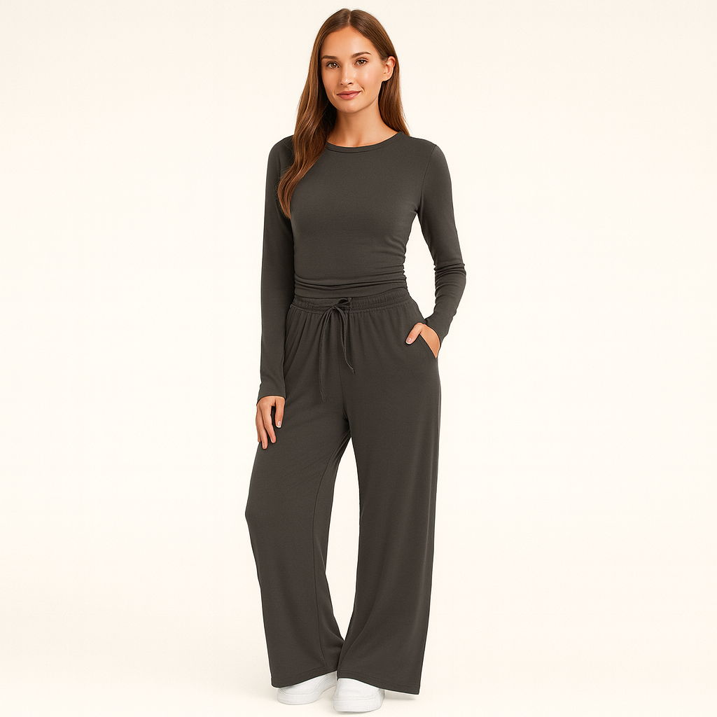 Damen Freizeit-Set | Zweiteiliges Oberteil und Hose