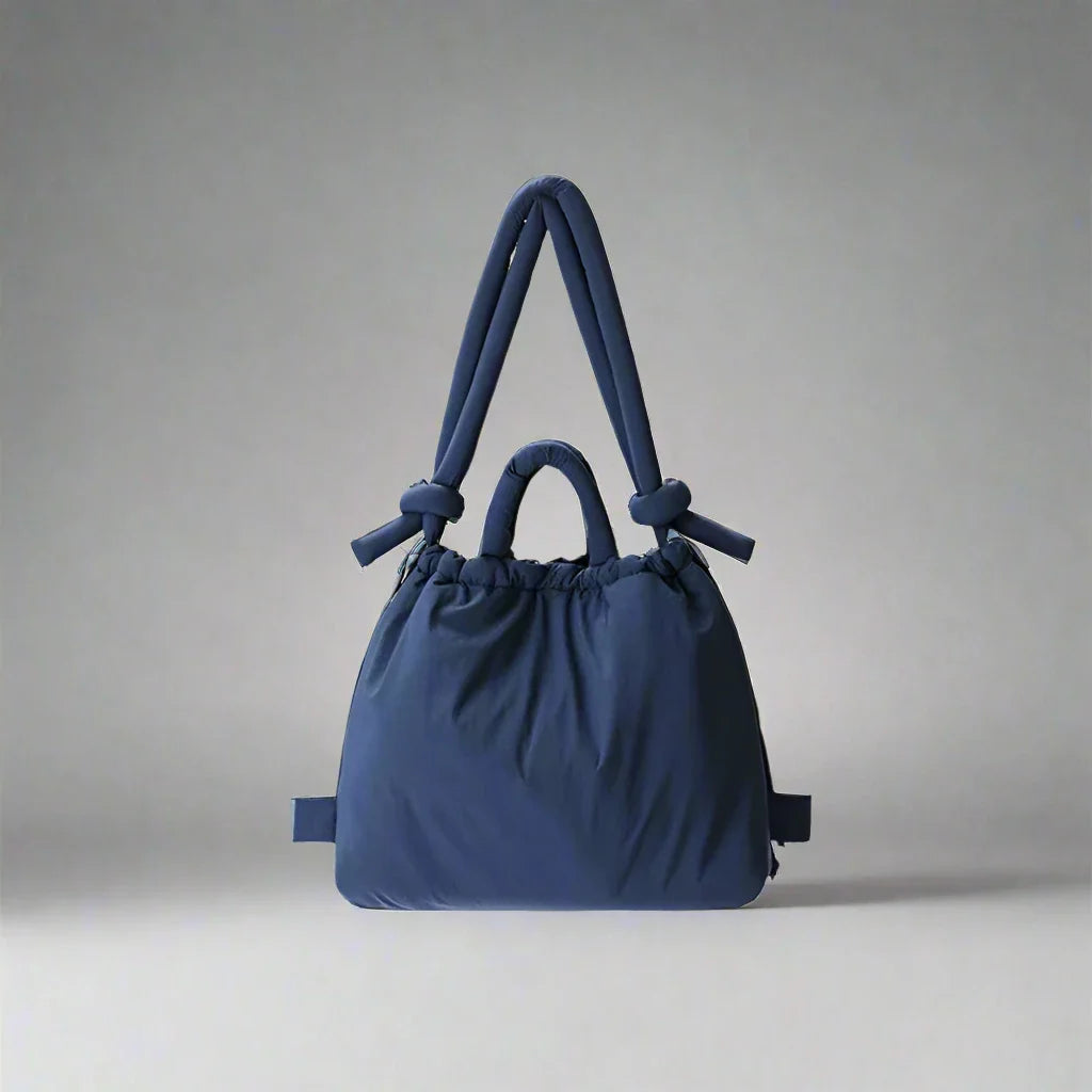 Handtasche Damen | Gepolsterte Form mit Kordelzug und Griff