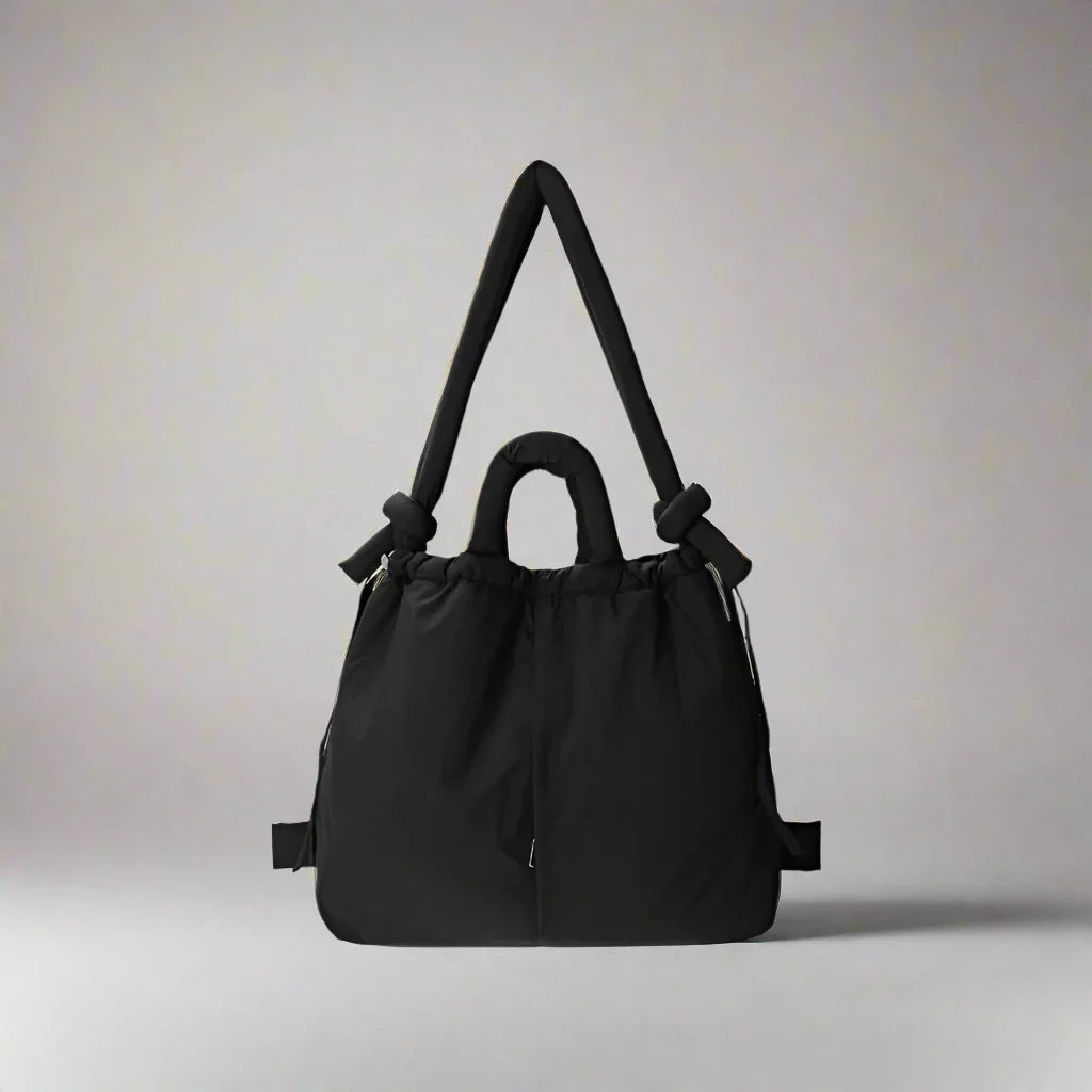 Handtasche Damen | Gepolsterte Form mit Kordelzug und Griff