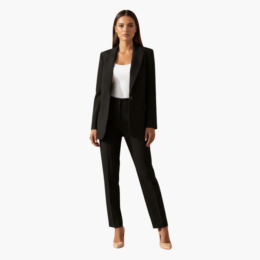 Zweiteiler Damen | Blazer mit Reverskragen und passender Hose