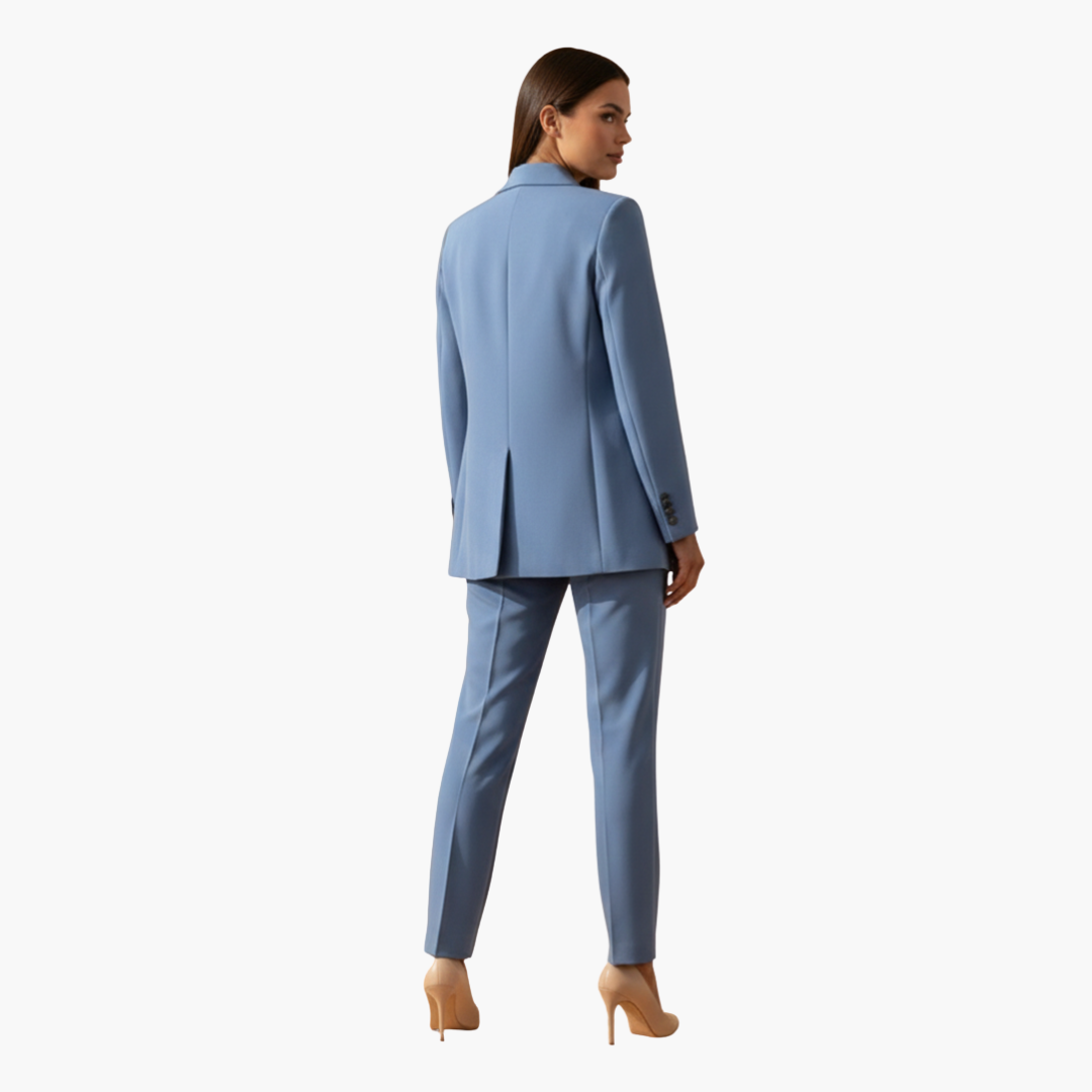 Zweiteiler Damen | Blazer mit Reverskragen und passender Hose