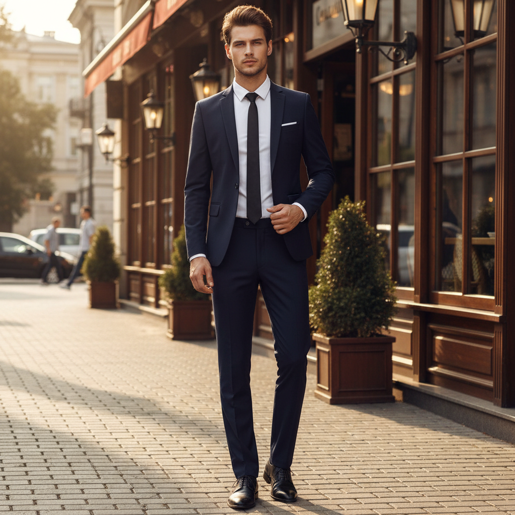 Anzug Herren | Reverssakko mit schmaler Hose