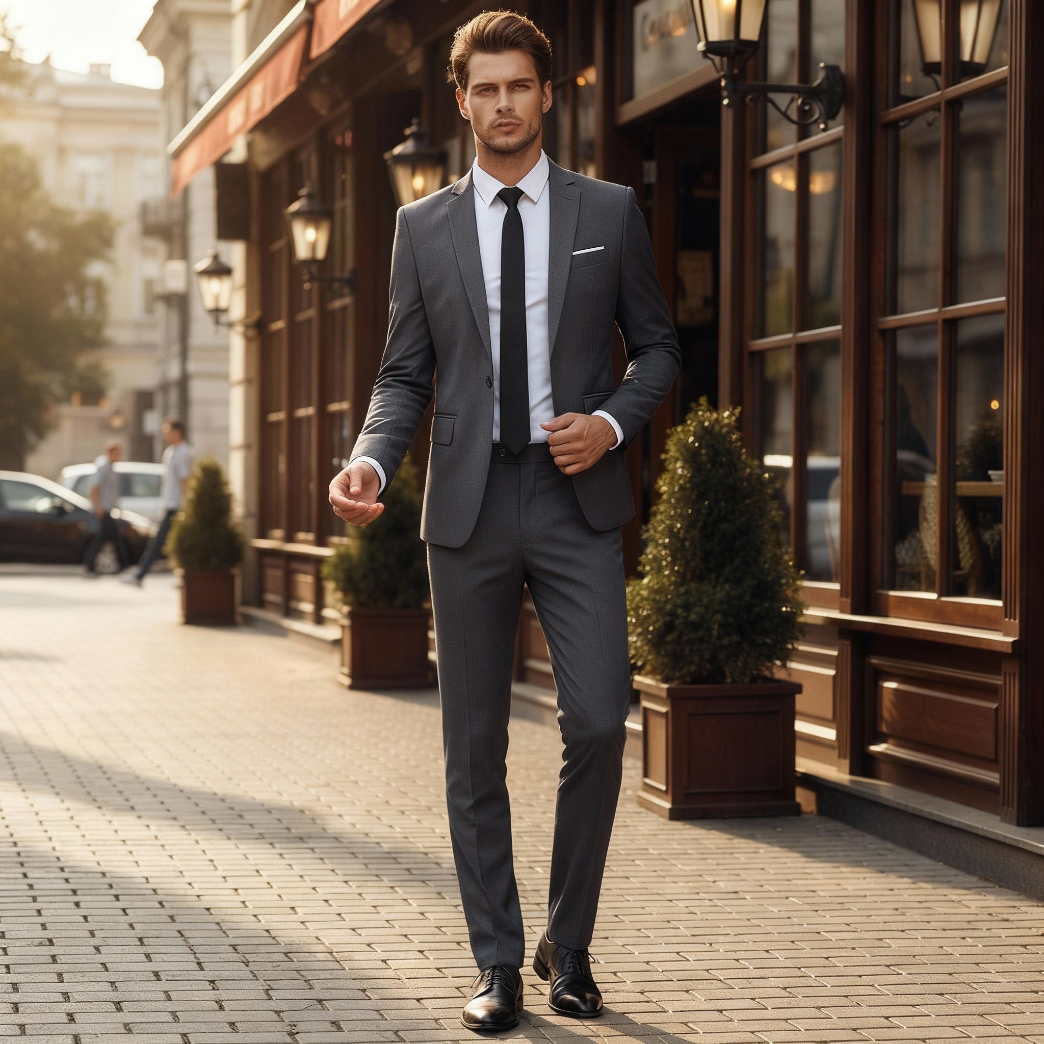 Anzug Herren | Reverssakko mit schmaler Hose