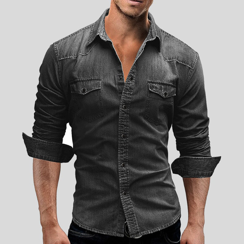 Hemd Herren | Druckknopfleiste mit zwei Brusttaschen