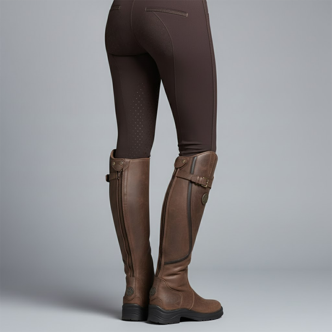 Damen Stiefel | Kniehoher Schaft mit seitlichem Verschlussdetail