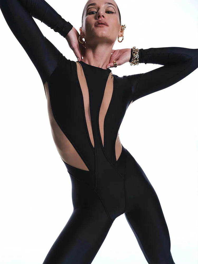 Jumpsuit Damen | Frontausschnitt mit Taillenaussparung