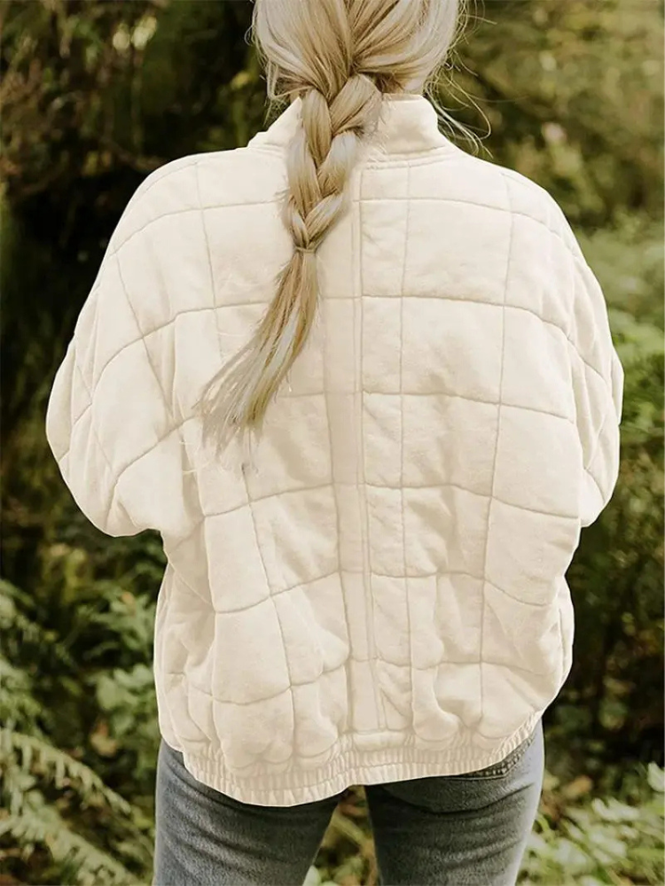 Damen Jacke | Quadratisches Steppmuster mit Reißverschluss