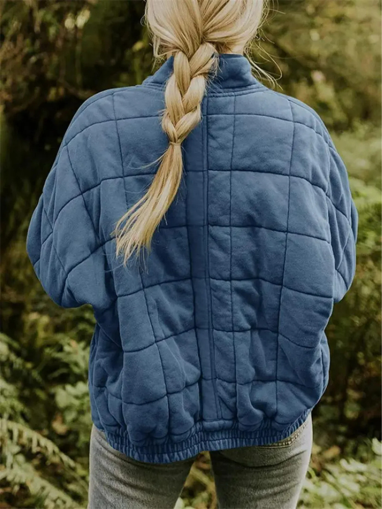 Damen Jacke | Quadratisches Steppmuster mit Reißverschluss