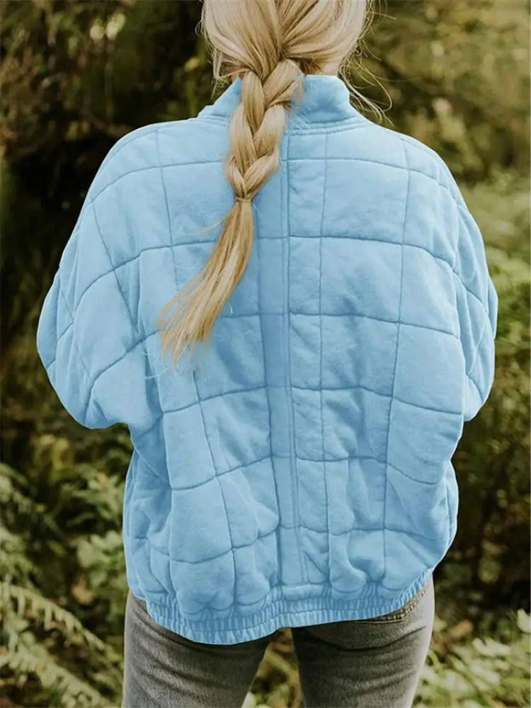 Damen Jacke | Quadratisches Steppmuster mit Reißverschluss