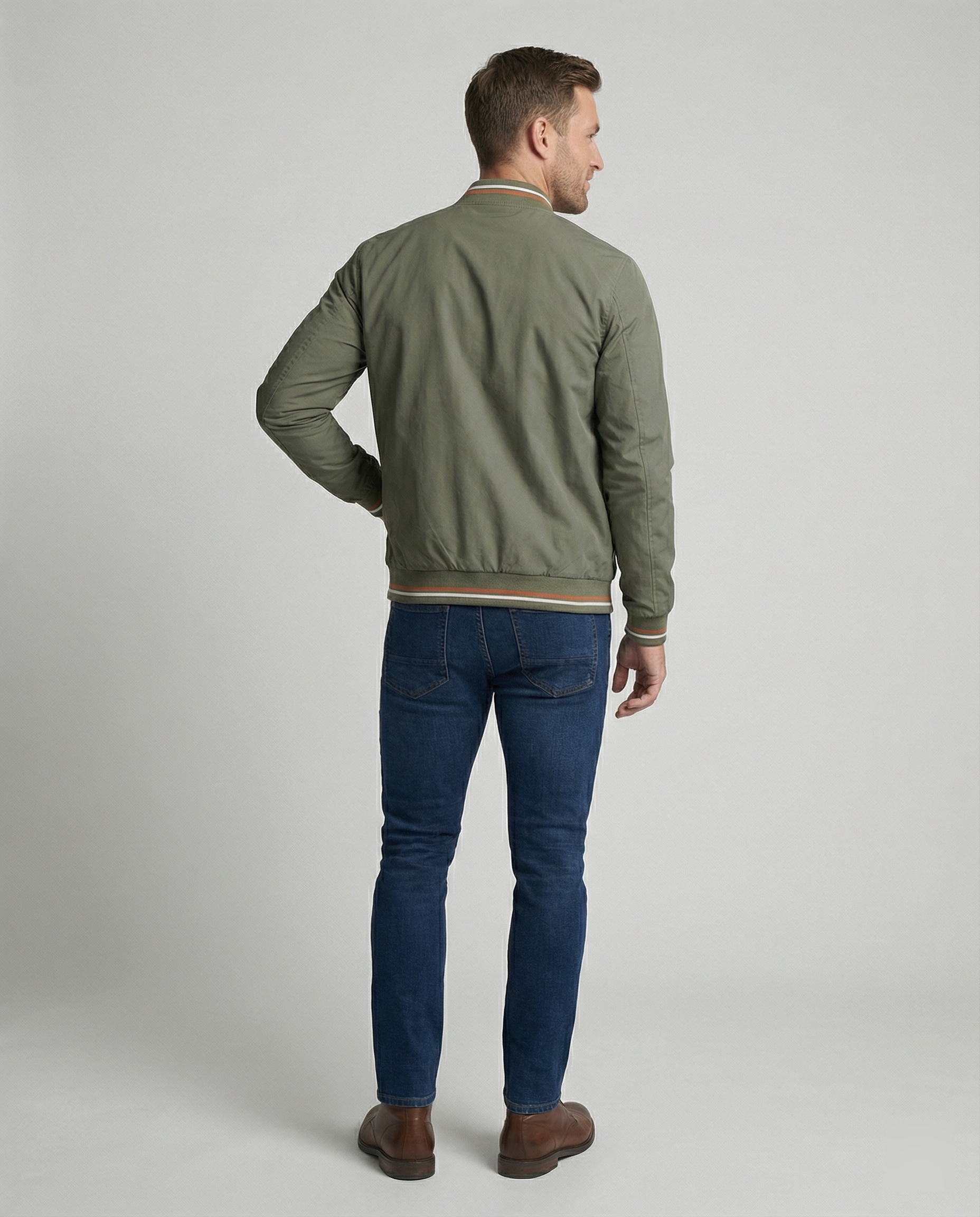 Jacke Herren | Reißverschluss mit Rippbündchen
