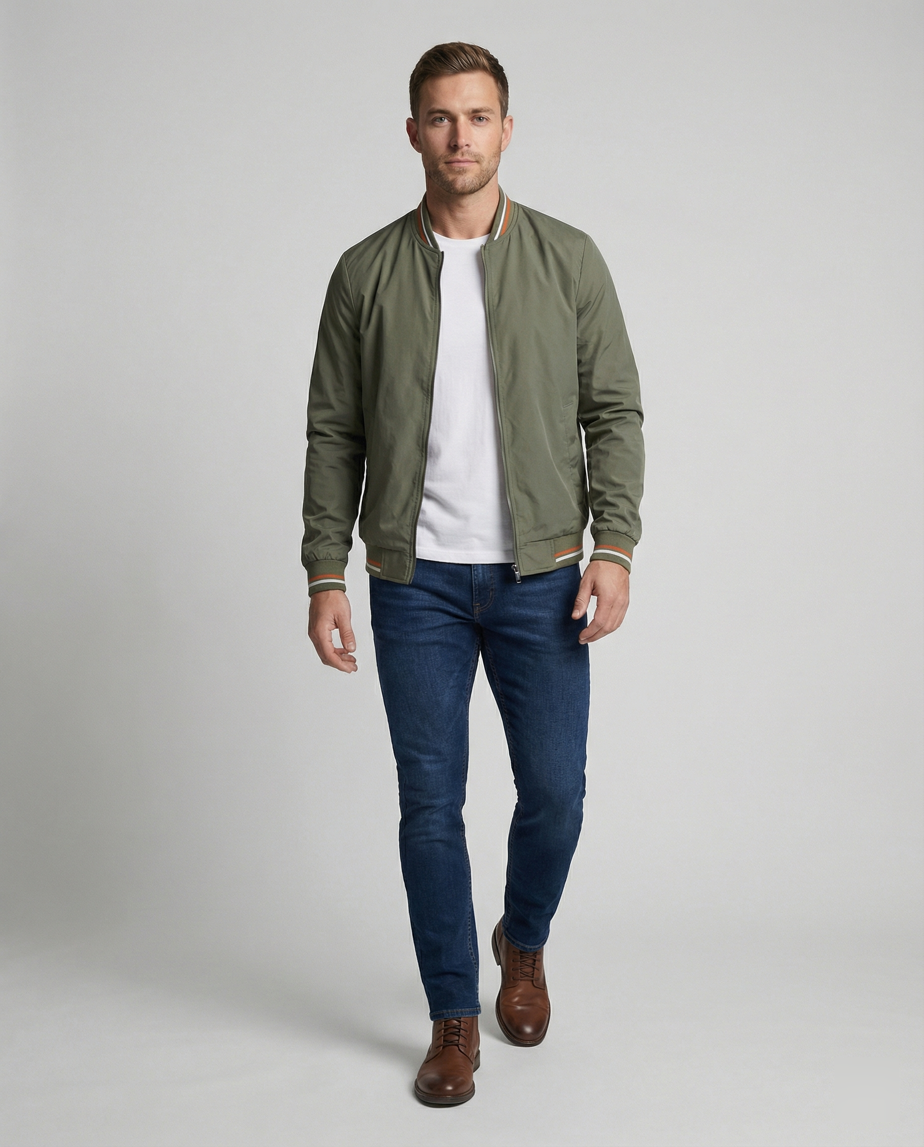 Jacke Herren | Reißverschluss mit Rippbündchen