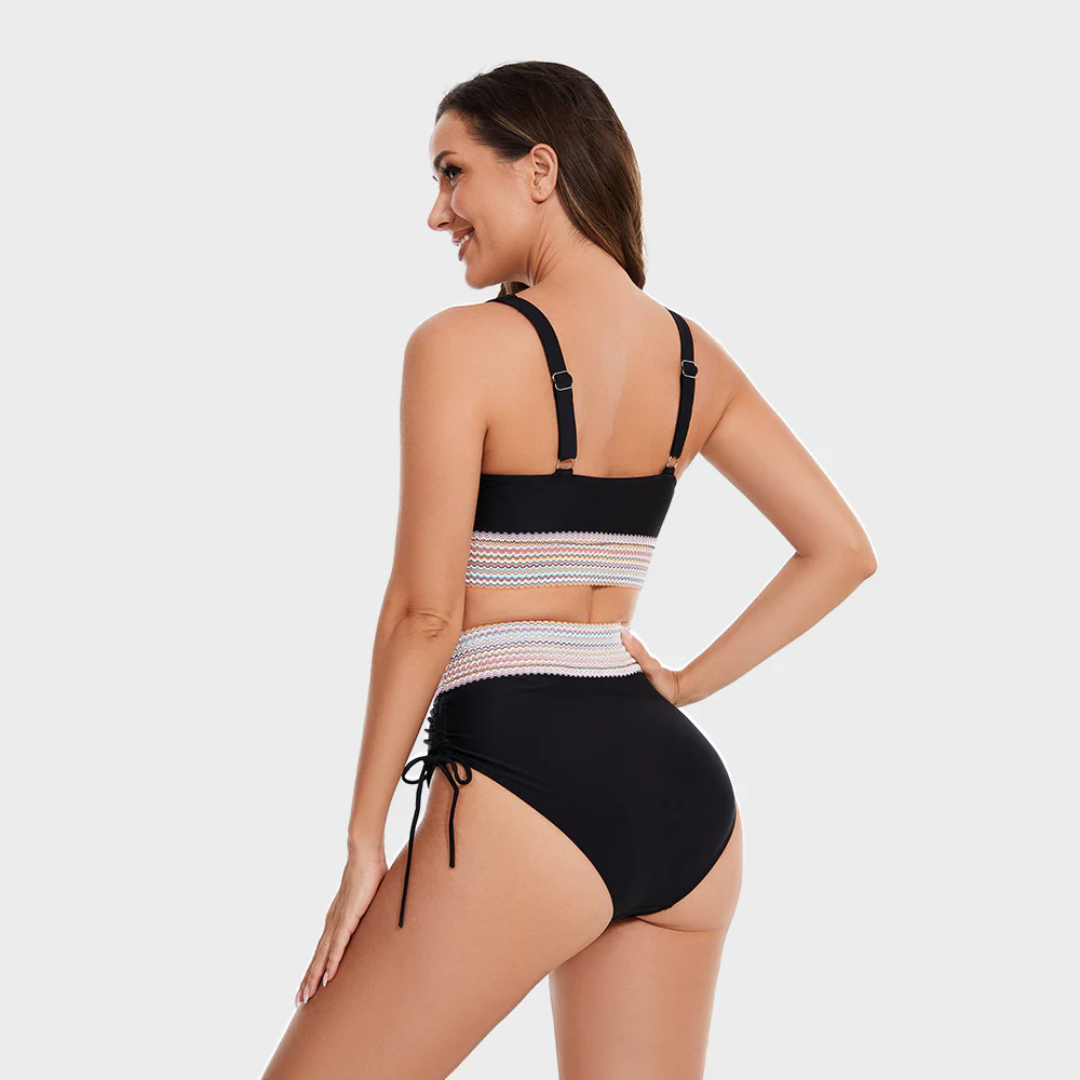 Bikini Damen | Halterneck Set mit strukturiertem Bund