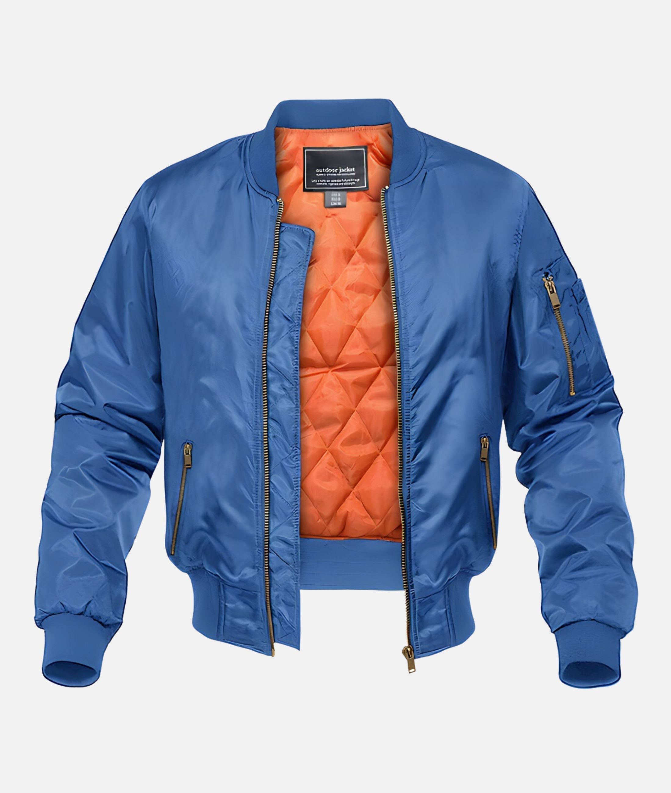 Herren Jacke | Reißverschluss mit Stehkragen und Ärmeltasche