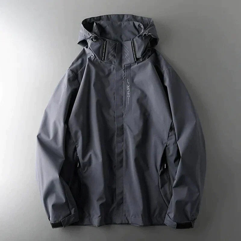 Herren Windjacke | Kapuze und durchgehender Reißverschlussabschluss