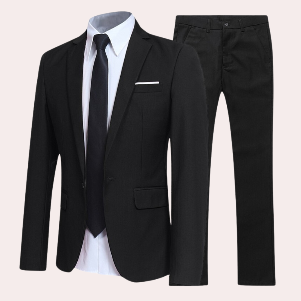 Herren Anzug | Zweiteilig mit schmalem Schnitt und Revers